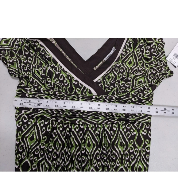 NWT Studio I Ponte Stretch V Neck Short Sleeve Dress 16 Classic #drs17 - Picture 6 of 7